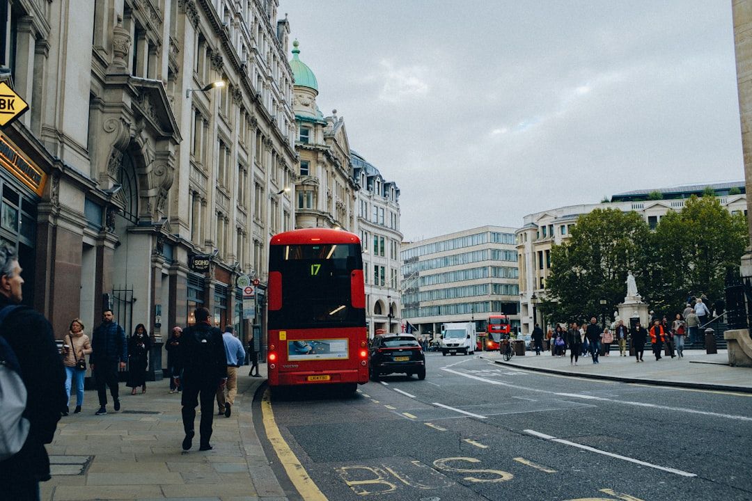 a double decker bus on the street